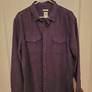 Mens Gap long sleeve button up shirt, Navy blue